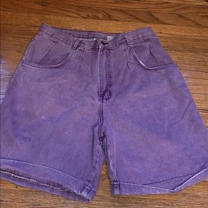 Purple Jean Shorts